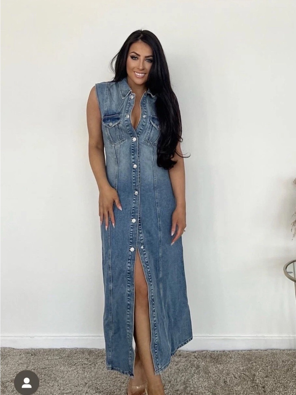 ZARA DENIM TRE DRESS